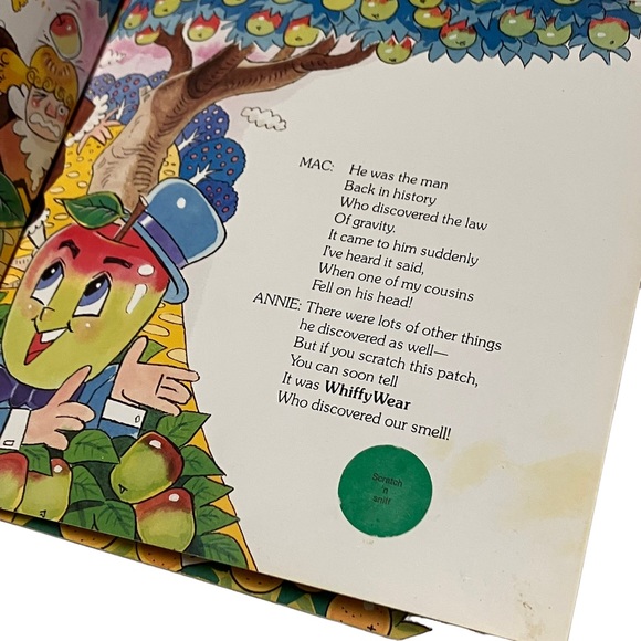 Vintage 80s Meet The Whiffy Wear Gang Scratch & Sniff Book Scented Fruits - Picture 7 of 8